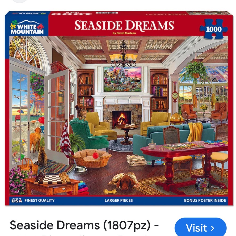 WHITE MOUNTAIN 1000pc Seaside Dreams puzzle - Picture 10 of 10
